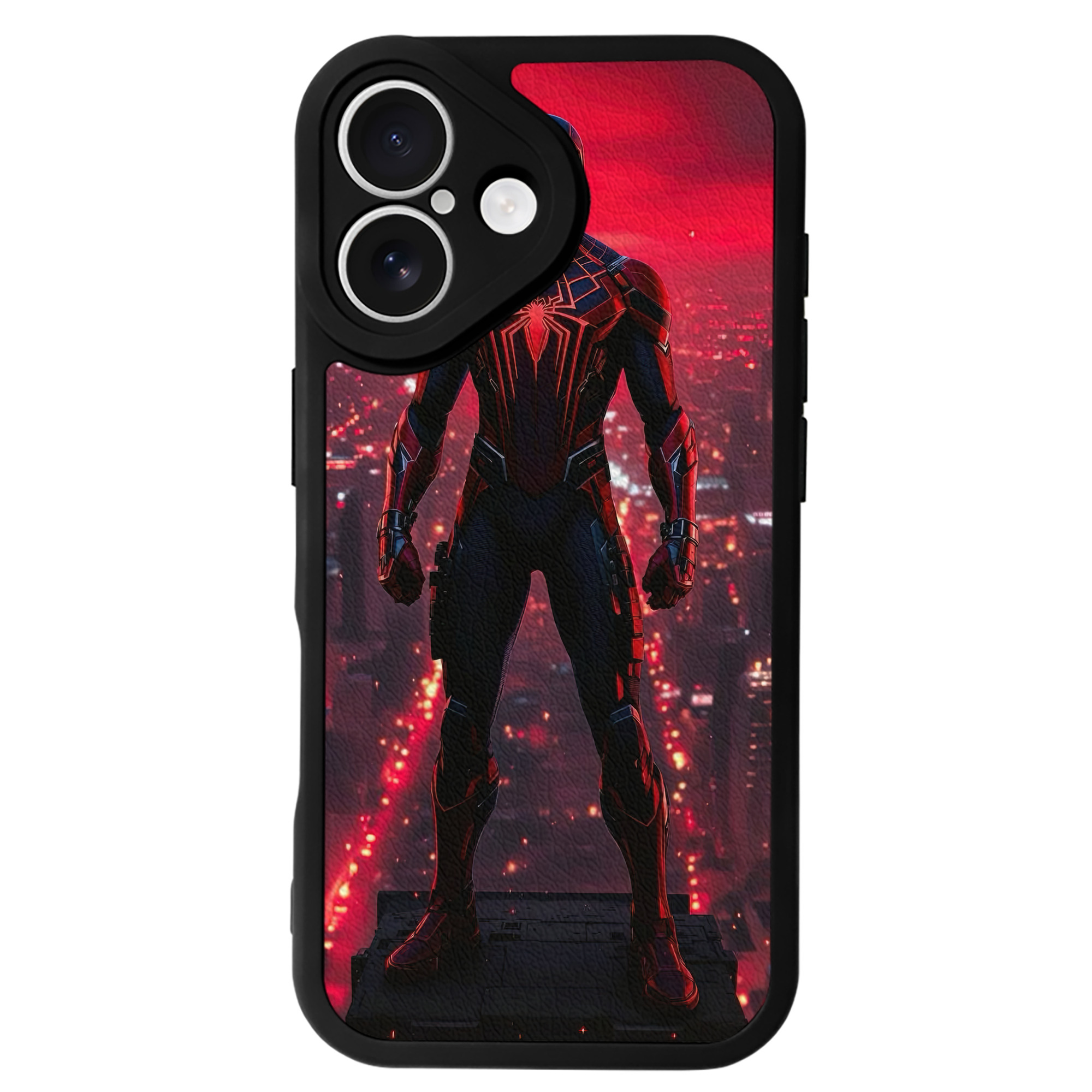 （画像用） Spider Man スパイダーマン 【iPhone 16シリーズ対応】シリコンスマホケース（レザー調） 材質：シリコン